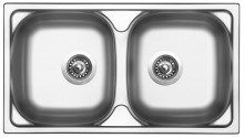 Sinks OKIO 780 DUO V 0,5mm leštěný 